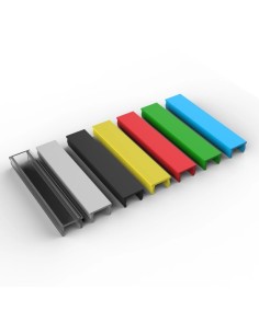 Tapa cubierta ranura 8mm slot cover PVC negro gris rojo azul verde amarillo