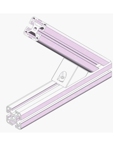 Conector fijo 45º grados para unión de perfiles de aluminio 4040 modulares