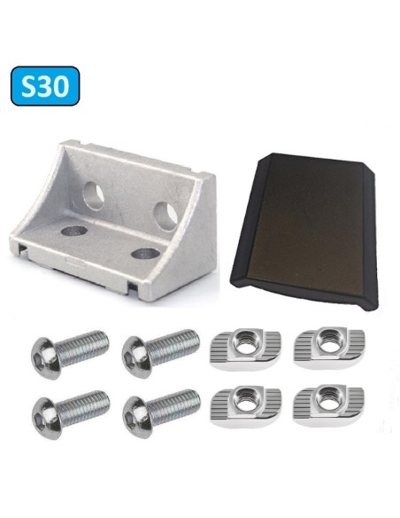 Escuadra de fundición de aluminio 30x30x60mm 303060K perfiles 3060