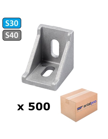 Lote 500 escuadras aluminio 35x35x28 353528 perfil ranurado aluminio