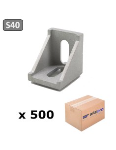 Lote 500 escuadras aluminio 40x40x35 404035 perfil ranurado aluminio