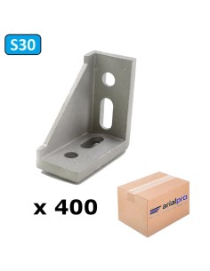 Lote 400 escuadras aluminio 58x58x30 585830 perfil ranurado aluminio