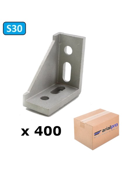 Lote 400 escuadras aluminio 58x58x30 585830 perfil ranurado aluminio