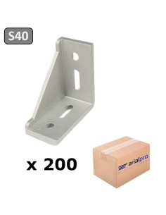 Lote 200 escuadras aluminio 78x78x40 787840 perfil ranurado aluminio