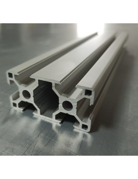 Perfil 3060 Aluminio 6063 T6 anodizado PLATA, ranura 8mm