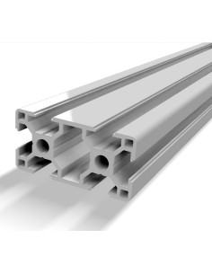 Perfil 3060 Aluminio 6063 T6 anodizado PLATA, ranura 8mm