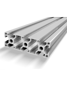 Perfil 3090 Aluminio 6063 T6 anodizado PLATA, ranura 8mm