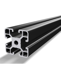 Perfil 4040 Aluminio 6063 T6 anodizado NEGRO, ranura 8mm