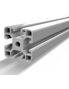 Perfil 4040 Aluminio 6063 T6 anodizado PLATA, ranura 8mm