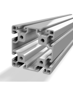 Perfil 8080 Aluminio 6063 T6 anodizado PLATA, ranura 8mm