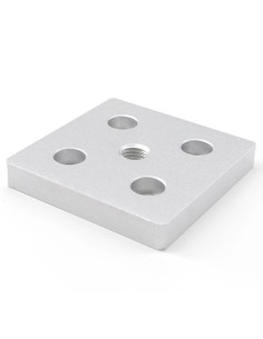Placa base aluminio perfiles modulares 8080 - roscado central M12