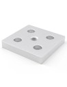 Placa base aluminio perfiles modulares 8080 - roscado central M12