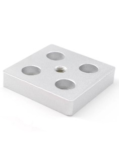 Placa base aluminio perfiles modulares 6060 - roscado central M12
