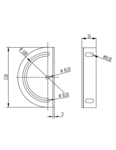 Placa de giro en ángulo para serie 40 con tornillería M8 2