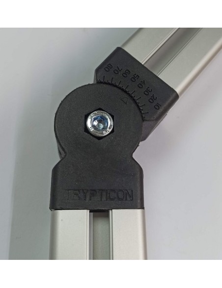 Unión pivotante 0-180º  escala 10 grados con bloqueo