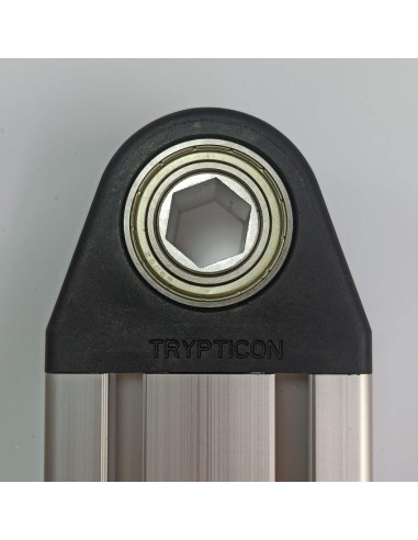 Kit soporte + rodamiento TRYPTICON para perfiles aluminio 4080 modulares