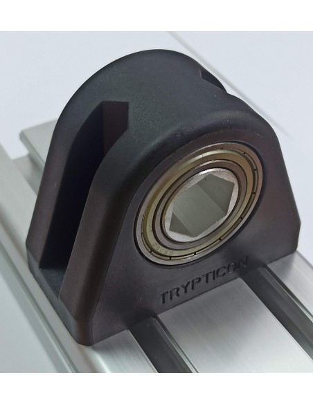 Kit soporte + rodamiento TRYPTICON para perfiles aluminio 4080 modulares