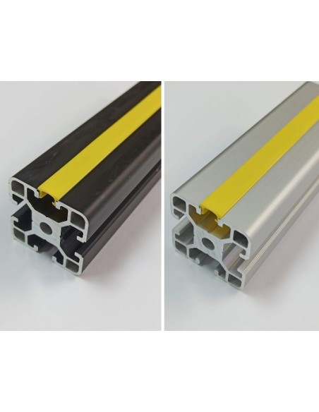 Tapa cubierta ranura 8mm slot cover PVC negro gris rojo azul verde amarillo