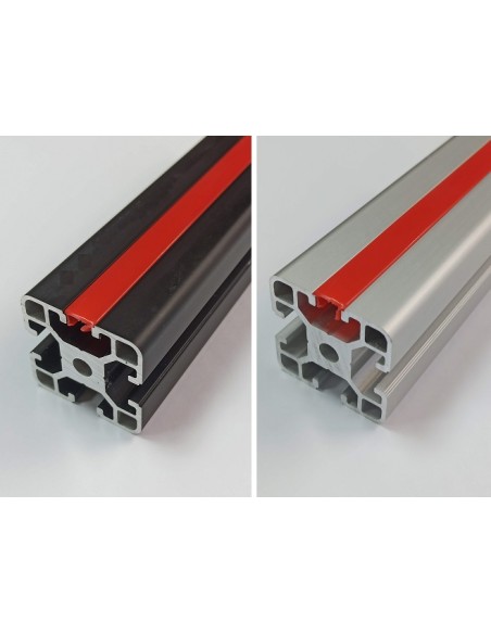 Tapa cubierta ranura 8mm slot cover PVC negro gris rojo azul verde amarillo