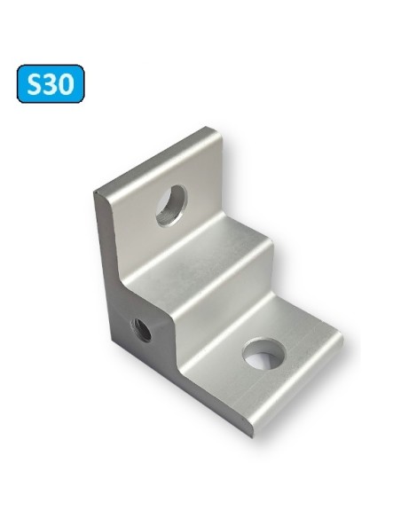 Escuadra para fijación de paneles metálicos y tableros - 3030