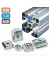 Tuerca deslizable cincada ranura 8 perfiles modulares aluminio M8 M6