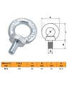 Cáncamo de izado M12 L20 Acero cincado 340kg